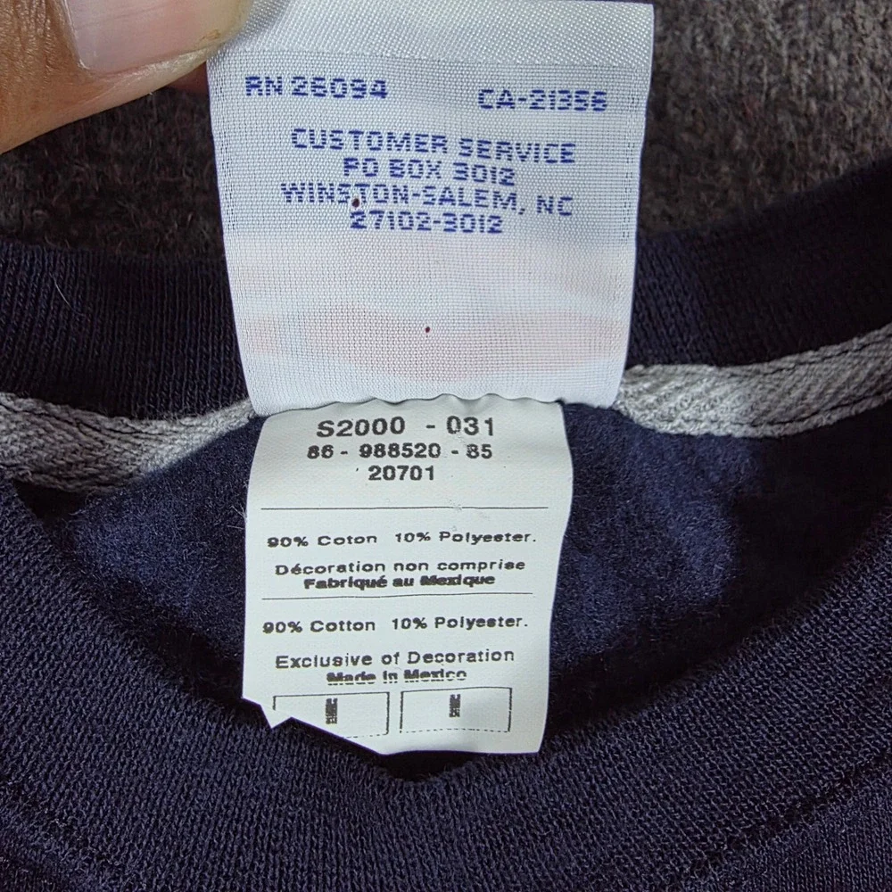 Vintage‎ 90s Champion Sweatshirt Mens Medium Navy Blue Embroidered Logo Crewneck